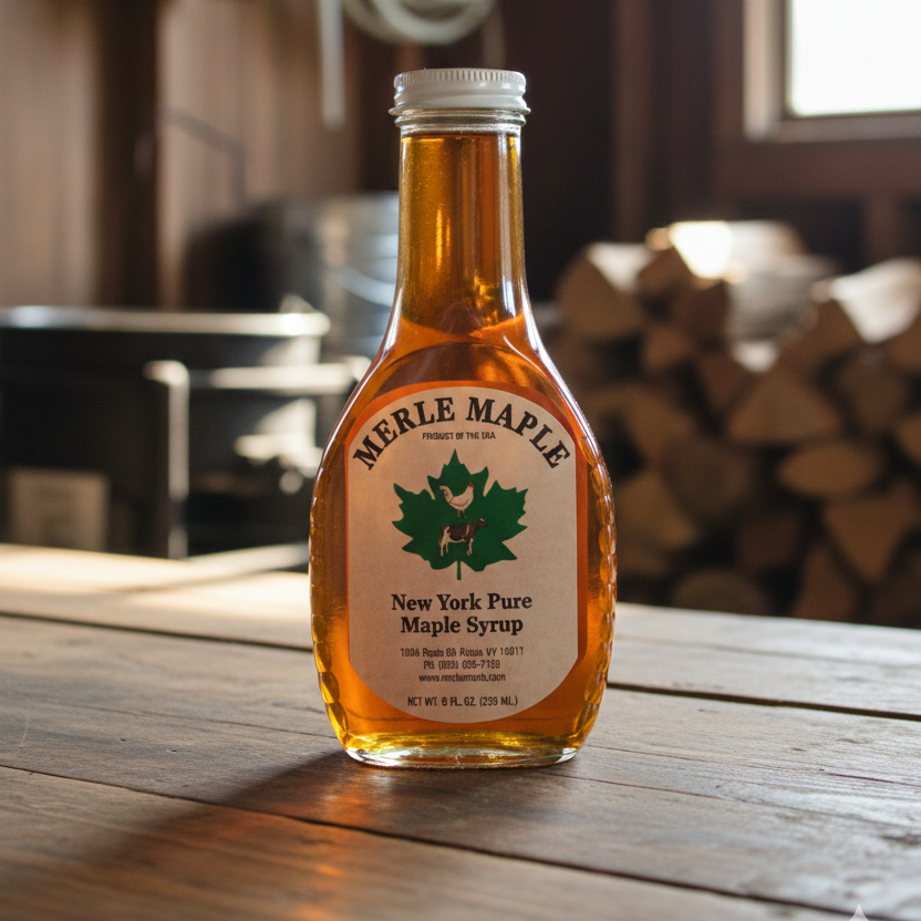 Maple Syrup in Glass Container