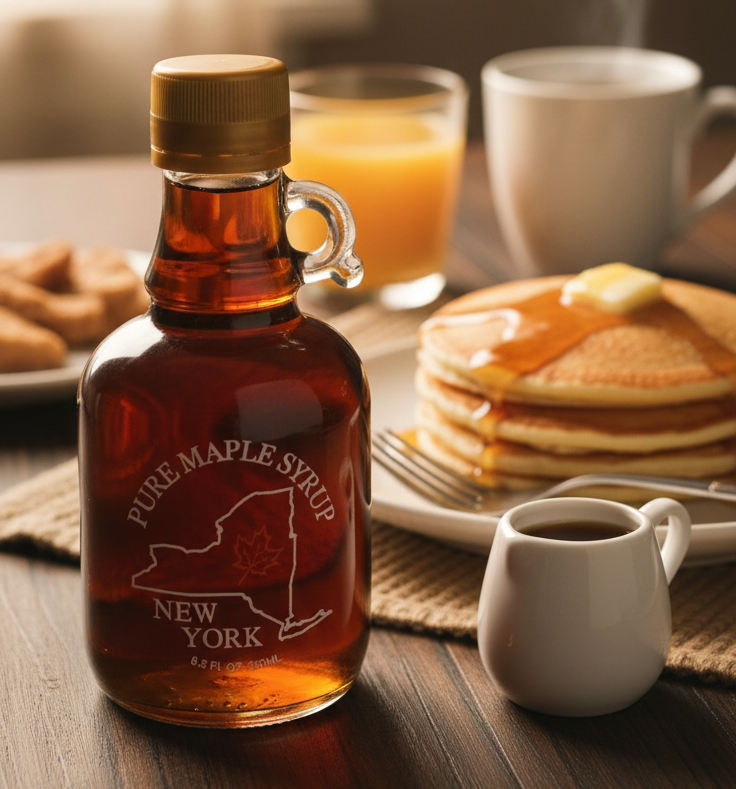 Pure Maple Syrup Artisan Glass Bottle
