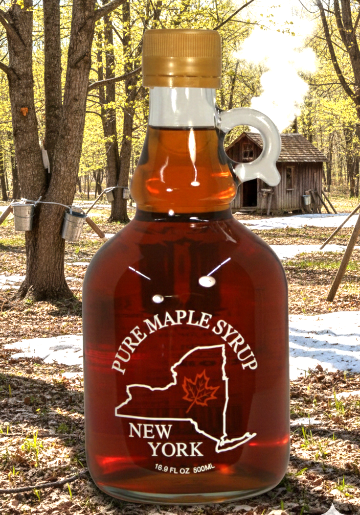 Pure Maple Syrup Artisan Glass Bottle