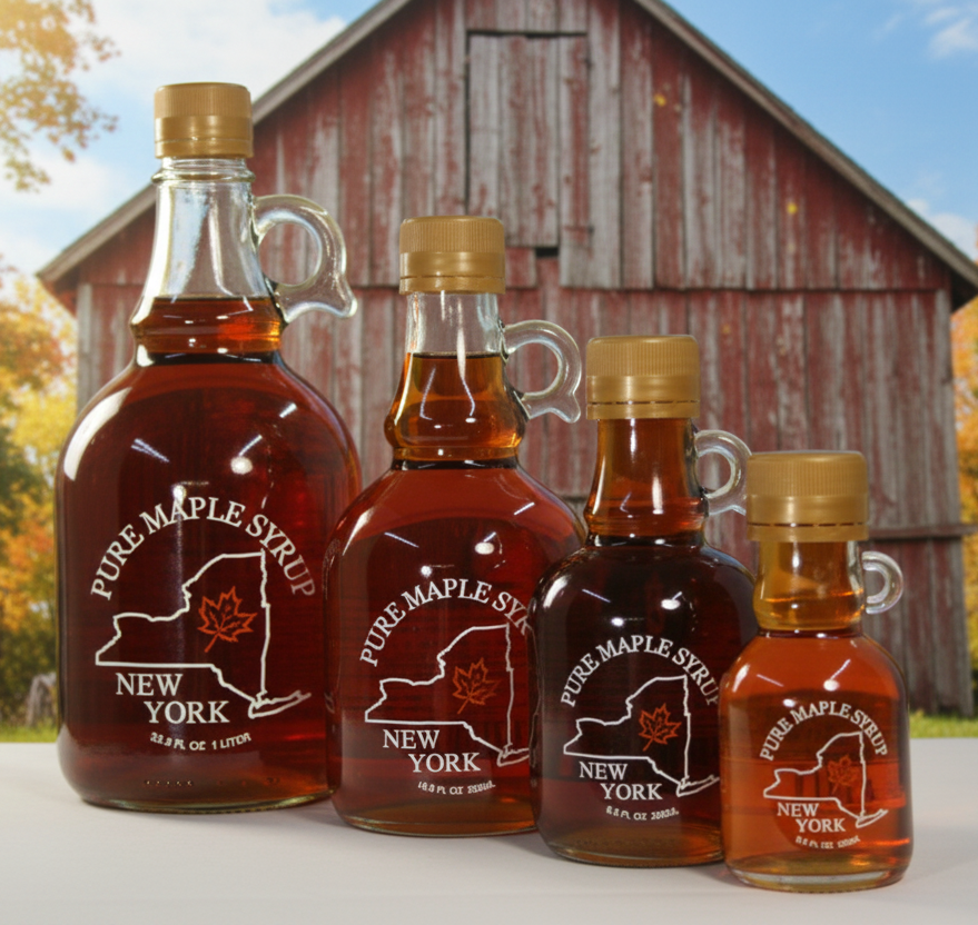 Pure Maple Syrup Artisan Glass Bottle