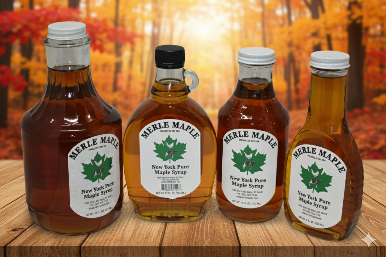 Maple Syrup in Glass Container