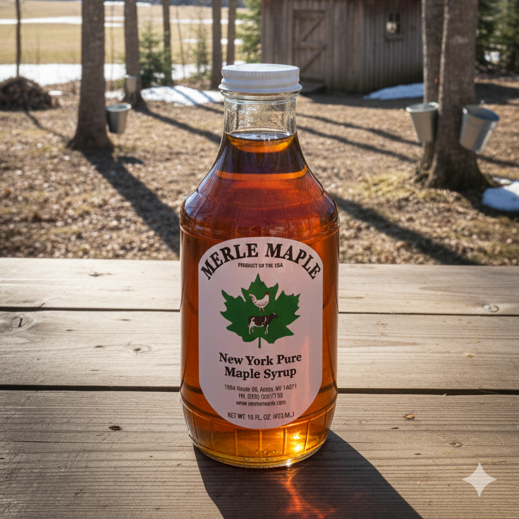 Maple Syrup in Glass Container