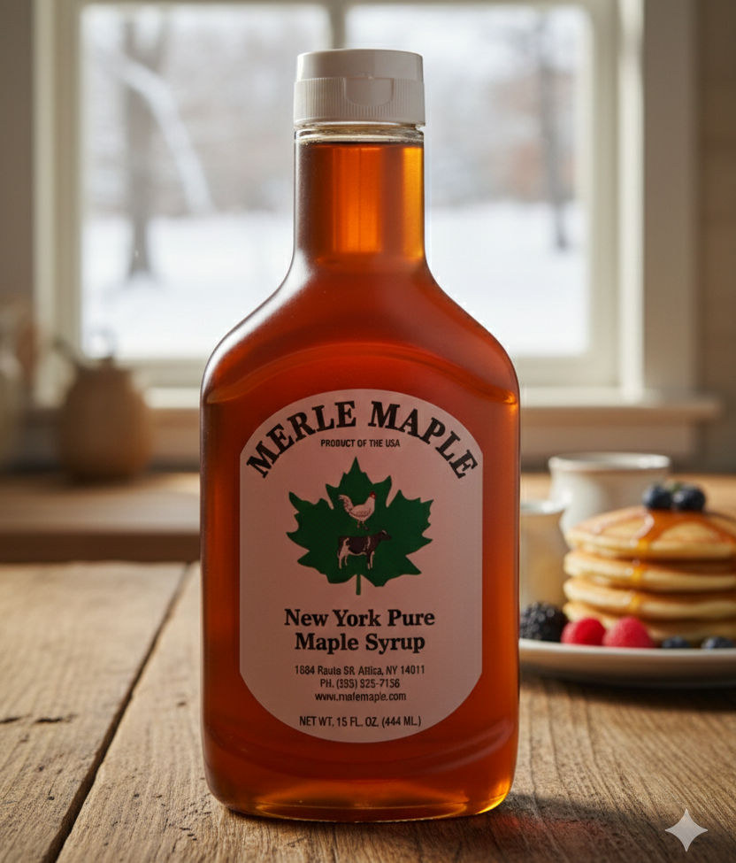 Squeeze Bottle of Maple Syrup